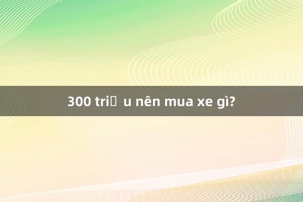 300 triệu nên mua xe gì?